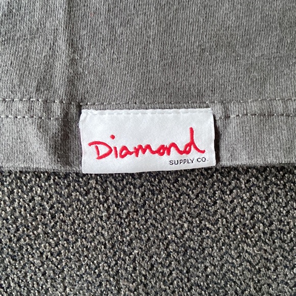 Diamond Supply - Gray Tshirt with yellow print - Picture 4 of 6